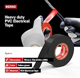 ERKO Yellow Green Electrical Insulation Tape 0.6in x 33ft 10 Pack view 2