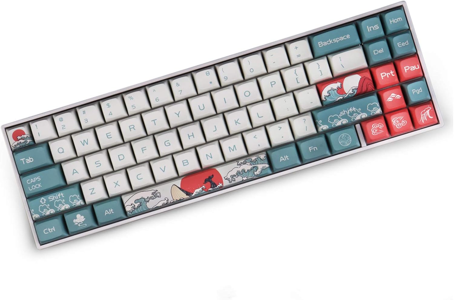 Gliging Anime Keycaps 108 PBT Heat Sublimation XDA Profile Japanese Coral Sea for Cherry Mx Gateron Kailh Switch Mechanical Keyboard 61/64/87/108 Layout