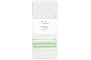 Sage+Stitch Kitchen 100% Cotton Kitchen Towels | Dish Towels for Kitchen Drying | Kitchen Hand Towels | Kitchen Towels and Dishcloths Sets | Towel Set of 3-40x70cm (Green)