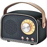 Retro Bluetooth Speaker,Wireless Vintage Speaker,Outdoors Wireless Portable Bluetooth Speakers Supports TWS Pairing/U-Disk/TF Card/AUX for Home,Travel,Outdoor (Dark Green)