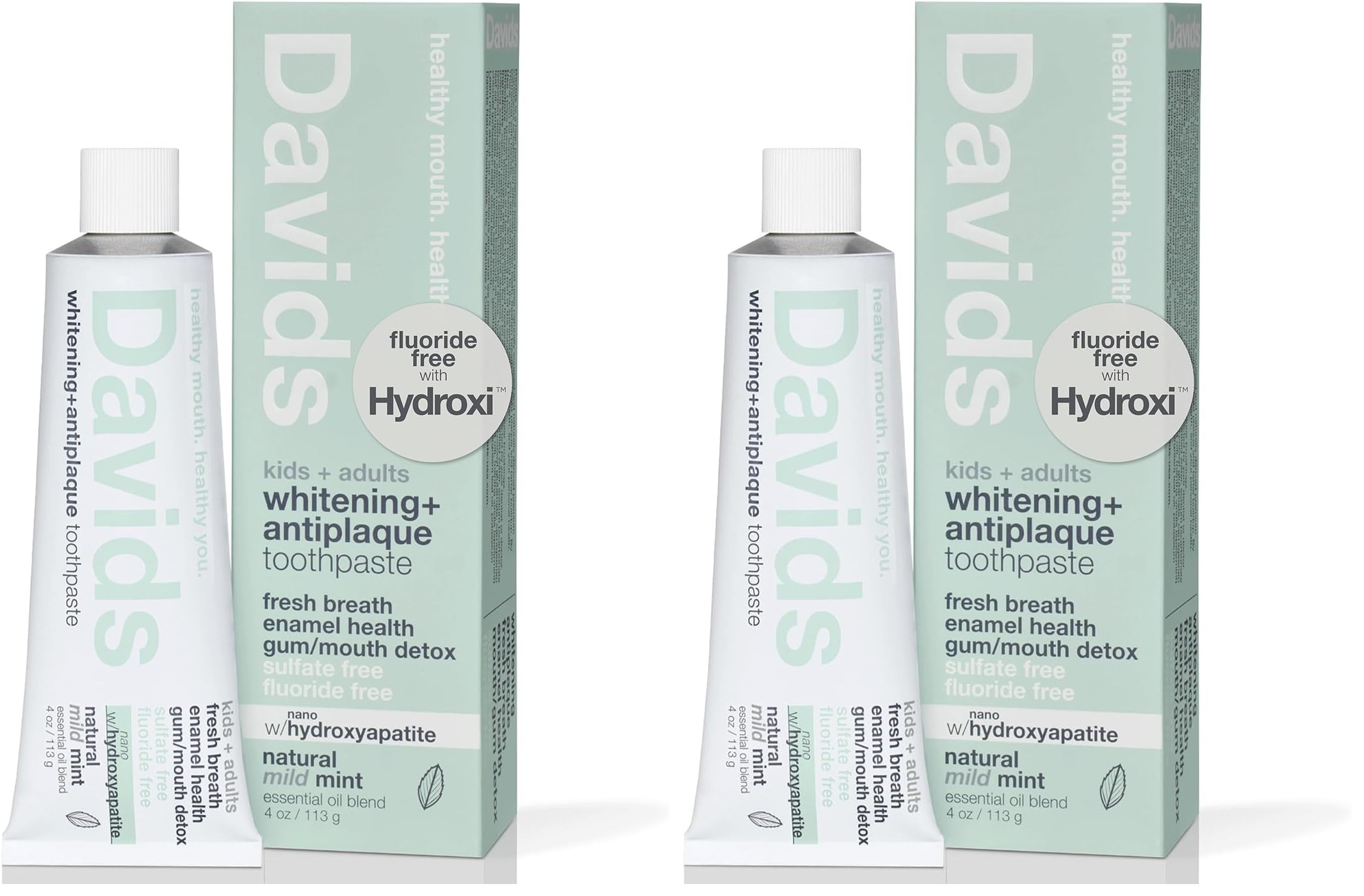 Davids Hydroxi Mild Mint Fluoride Free Nano