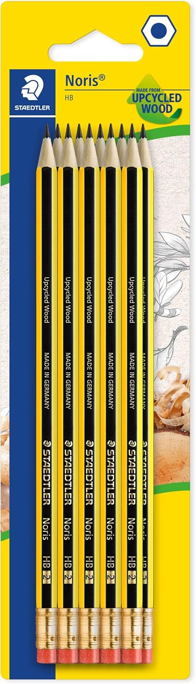 Staedtler Noris Graphite Pencil HB Pack of 10 with Eraser Tip