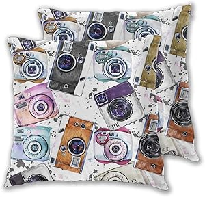 GSRONY Throw Pillow Cover Vintage Kettles Teapots Bouquets of Roses Tea Time Kitchen Decor Home Decoration Soft Pillow Cases Set of 2 for Sofa/Couch/Car/Bed 22