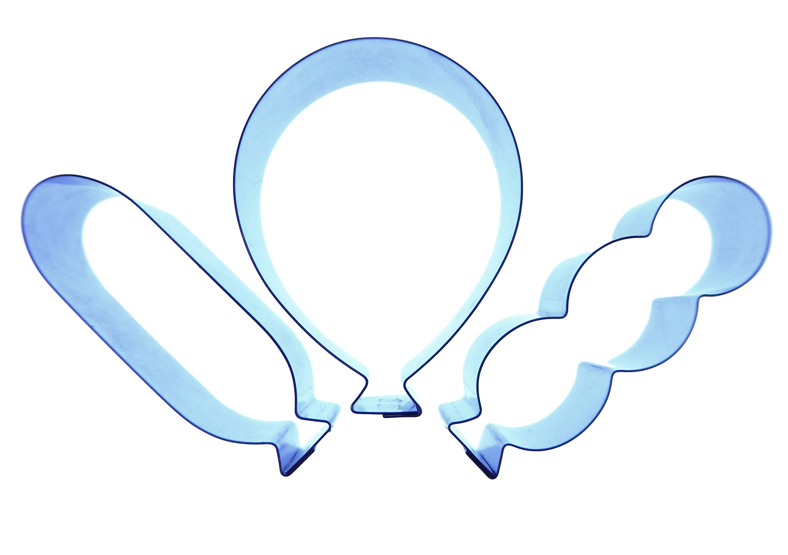 Balloon Stainless Steel Sugarcraft Cutter - Set of 3 Shapes - Valley Cutter Company - Sugarcraft, Valentines Cake Decorating, Polymer and Precious Metal Clay