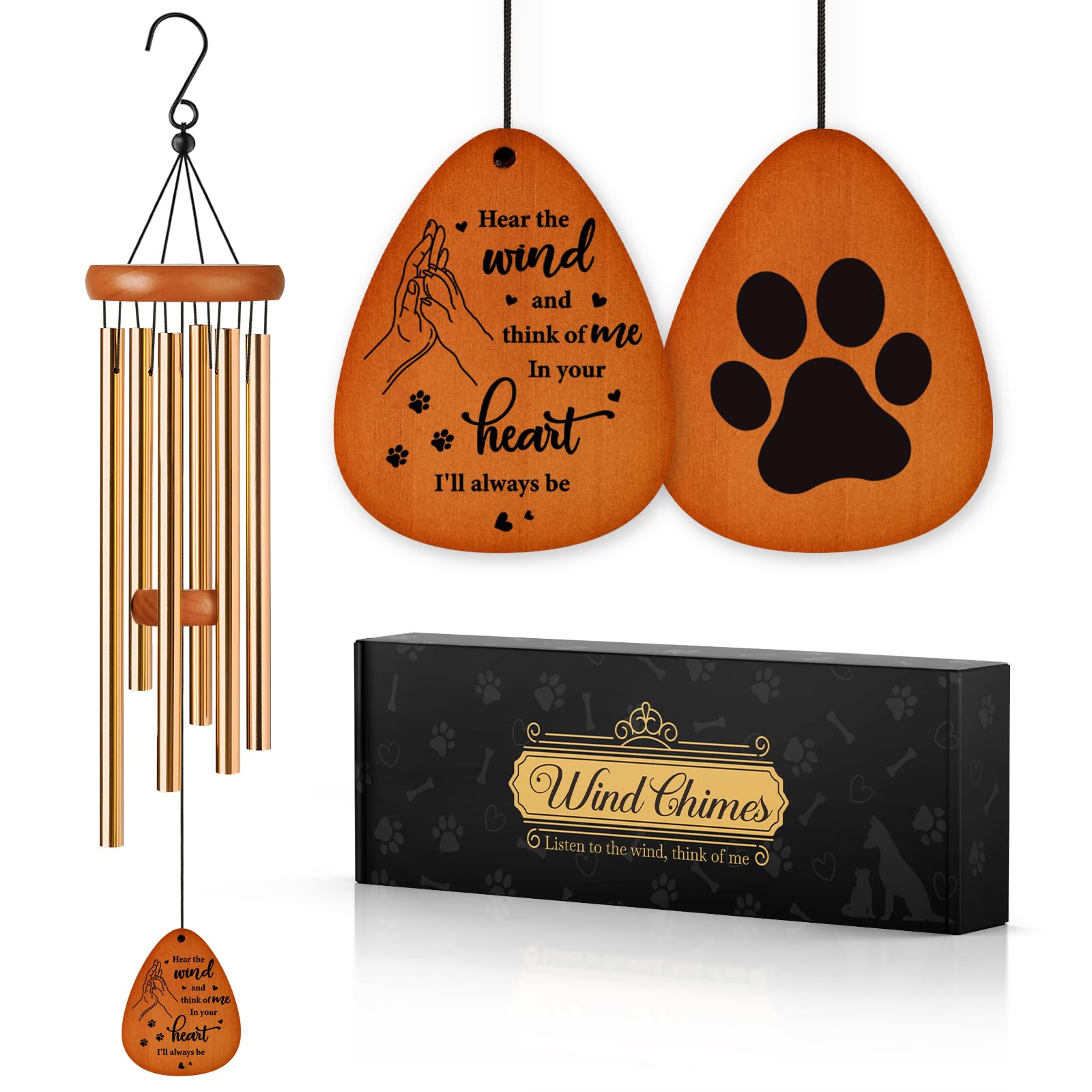 Pet Memorial Gifts - Pet Memorial Wind Chime, Memorial Gifts for Loss of Pets, Pet Sympathy Gifts, Pet Loss Bereavement Gifts in Memory of Dog Passed Away