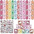 GOTOFUN Kitty Party Supplies, Kitty Slap Bracelets, 86PCS Party Favors Contains 36 Slap Bracelets and 50 Stickers, Great Birthday Gift for Boys Girls, Kawaii Goodie Bag Stuffers