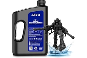 JAYO Water Washable ABS-Like Resin 3KG, 3D Printer Resin 405nm UV Standard Rapid Photopolymer Resin for LCD/DLP/SLA 3D Printer, High Precision, Non-Brittle, Low Odor, Easy to Use, Black 3000g
