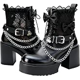 2pcs Goth Boot Chains Punk Heart Buckle Biker Boots Harness Straps Gothic Ankle Boot Bracelet Decoration Charm Accessories with Adjustable Vegan Leather for Cowboy Boots, Leg & Ankle