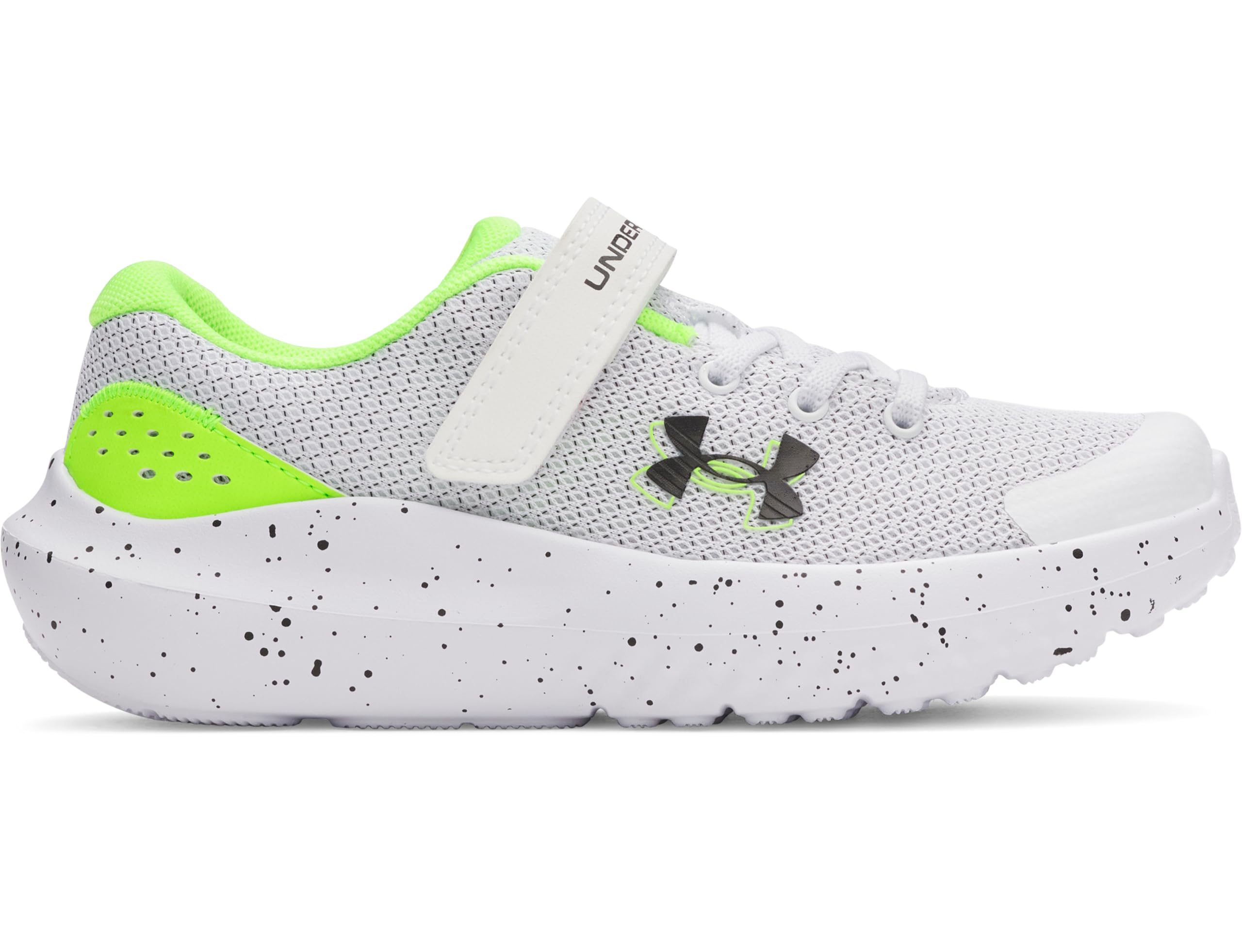 Under Armour Boys' Pre School Surge 4 Alternate Closure, (103) White/Hyper Green/Black, 11.5K, US Image