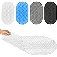 Vive Oval Bathtub Mat - Nonslip Shower Floor Pad - Non-Slip and Non-Skid for Bath Tub with Strong Rubber Suction Cup Grip - for Baby, Elderly, Kids, Bathroom (Gray)
