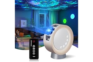 KIVOTAC Galaxy Projection,LED Star Projector Nebula Rotatable Lamp with Time Setting, Remote Control,Adjustable Brightness Starry Light Cloud Moon Lamp for Bedroom/Party/Home/Theater(Gold)