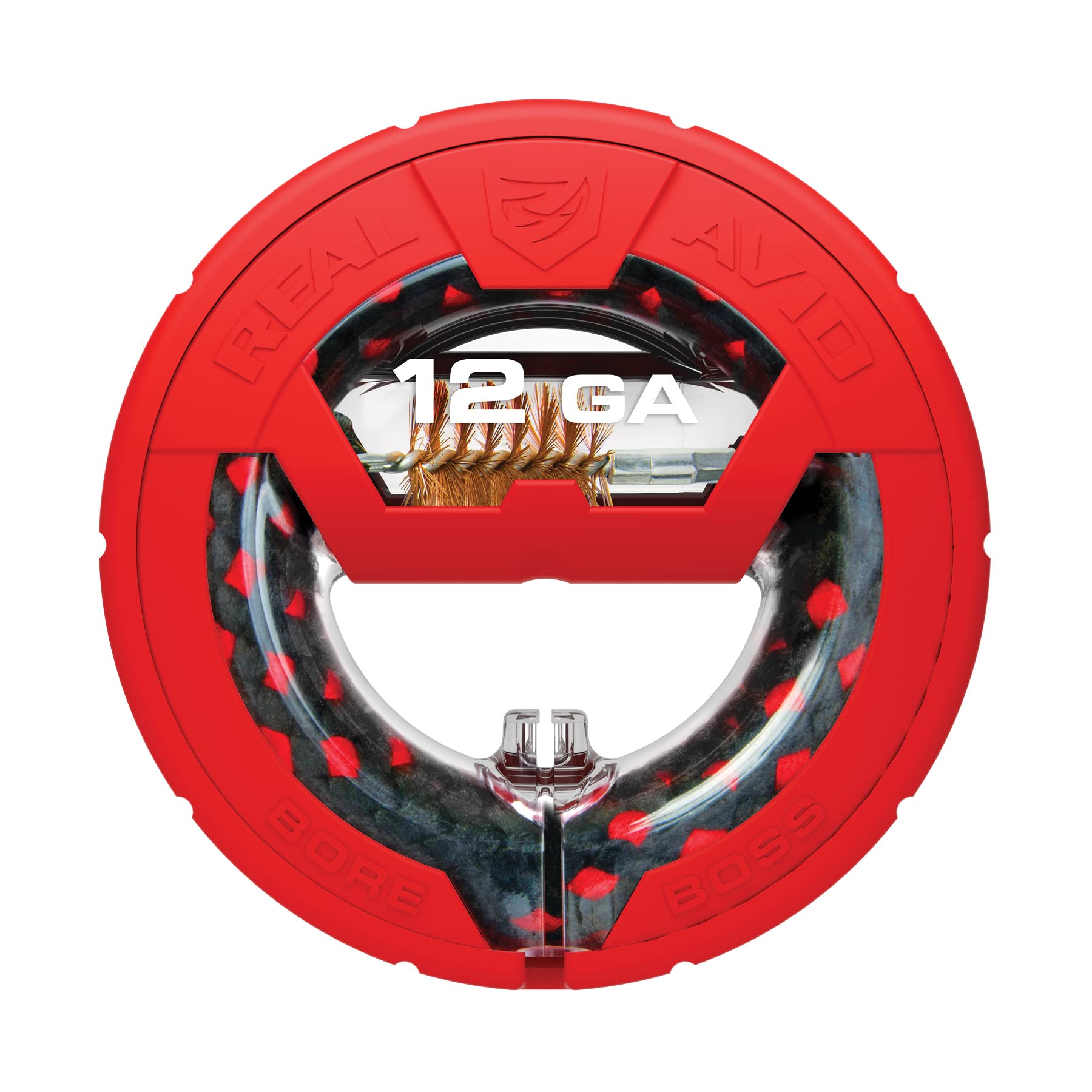 Real Avid Bore Boss Clean Storing, Pull Through, Bore Cleaning System,Black/Red