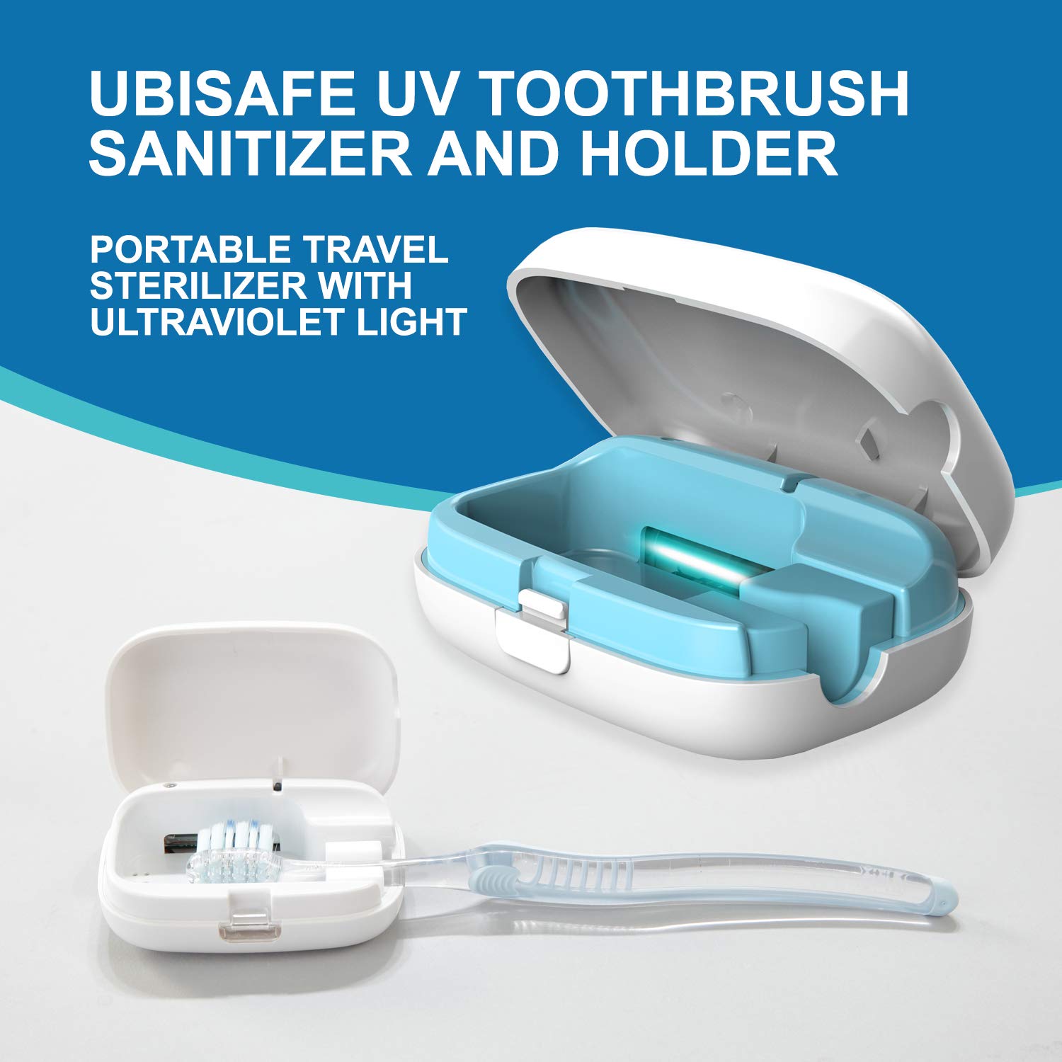 Ubisafe UV Toothbrush Sanitizer And Holder Portable Travel Sterilizer