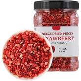 Premium Freeze Dried Strawberries Pieces 6.5 Oz/185g,Frozen Dried Strawberry,100% Natural &amp; No Additives.