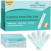 Easy@Home Nicotine Urine Test Strips Kit, Sensitive Rapid Testing Detection 200 ng/mL #ECOT-114 10 Pack