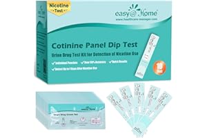 Easy@Home 10 Pack Nicotine Urine Test Strips Kit, Sensitive Rapid Testing Detection 200 ng/mL #ECOT-114
