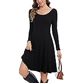 Kormei Long Sleeve Fall Dress for Women 2025 Round Neck Casual Sweater Dresses Trendy Outifts