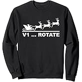 Santa Take Off Funny Pilot Airplane Christmas Sweatshirt