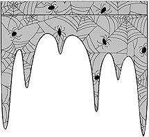 Alisy Halloween Curtains Haunted House Gothic Black Lace