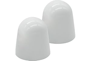 Stinky John's Tall Toilet Bolt Caps - Universal Fit with a Round Top - White Caps (2)