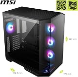 MSI MAG PANO 100R PZ ATX PC Case Vertical GPU Bracket USB Type-C view 2