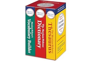 MERRIAM-WEBSTER Merriam Webster Everyday Language Reference Set, Dictionary, Thesaurus, Vocabulary Builder (3328)