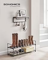 SONGMICS 2-Tier Shoe Rack Storage Organiser 30x92x34 cm Black LSA12BK view 2