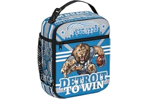 KETBLNB Insulated Lunch Box for Kids Boys Girls, Football Gifts for City, Reusable Insulated Lunch Bag, Blue and White Lunchbox for Men Women