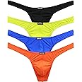 IKINGSKY Men's Low Rise Bulge Thong Sexy Mens Underwear Soft T-back Under Panties for Men