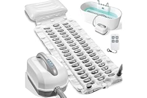 Upgraded Bathtub Spa Mat, Portable Spa Bubble Bath Massager with 6 Adjustable Settings, Upgraded Non-Slip Design and Remote C