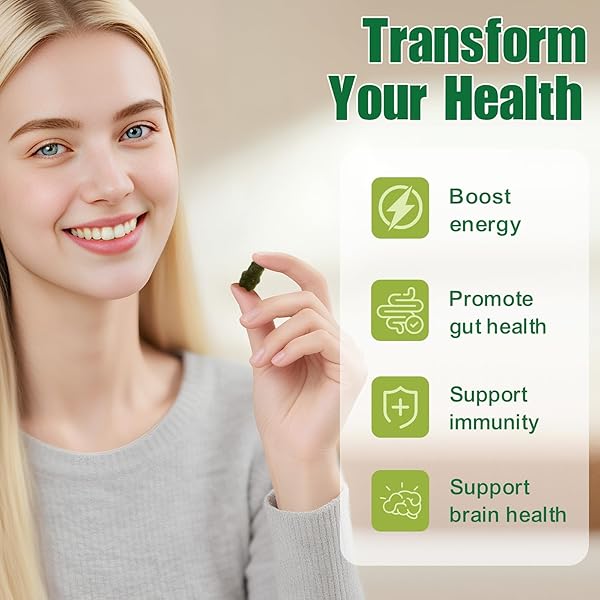 GREENS DAILY GUMMIES, SUPERFOOD FRUITS AND VEGGIES BLEND WITH SPIRULINA, CHLORELLA, PREBIOTICS & FIBER, ADAPTOGENS MULTIVITAMIN SUPPLEMENT FOR WOMEN & MEN DIGESTIVE HEALTH, NON-GMO, 240 COUNT