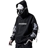 XYXIONGMAO Streetwear Techwear Hoodie Tactical Mens Black Urban Hip Hop Japanese Sweatshirt