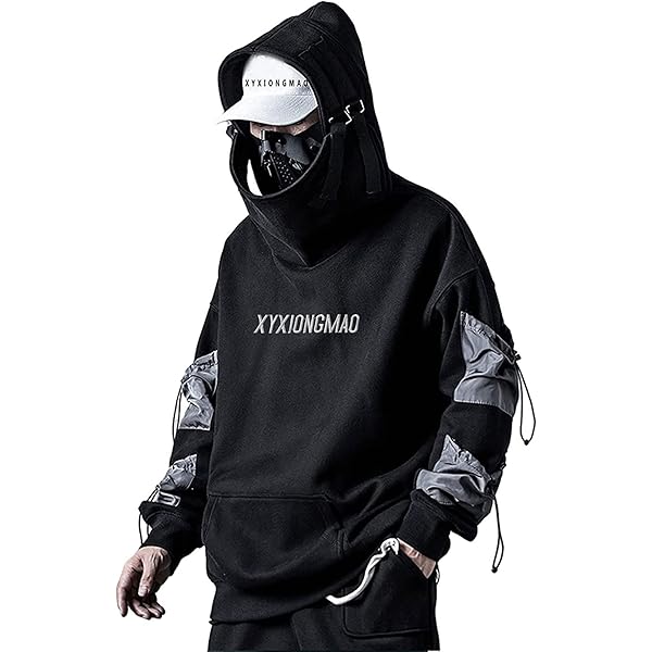 MLAFE Ninja Hoodie - Double Neckline, Big Pocket, Harajuku Men's