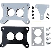 Carburetor Carb Adapter Plate with Throttle Linkage Compatible with Jeep AMC CJ 258 6cyl 4.2L BBD Carter to Ford Motorcraft 2100 2150 Swap