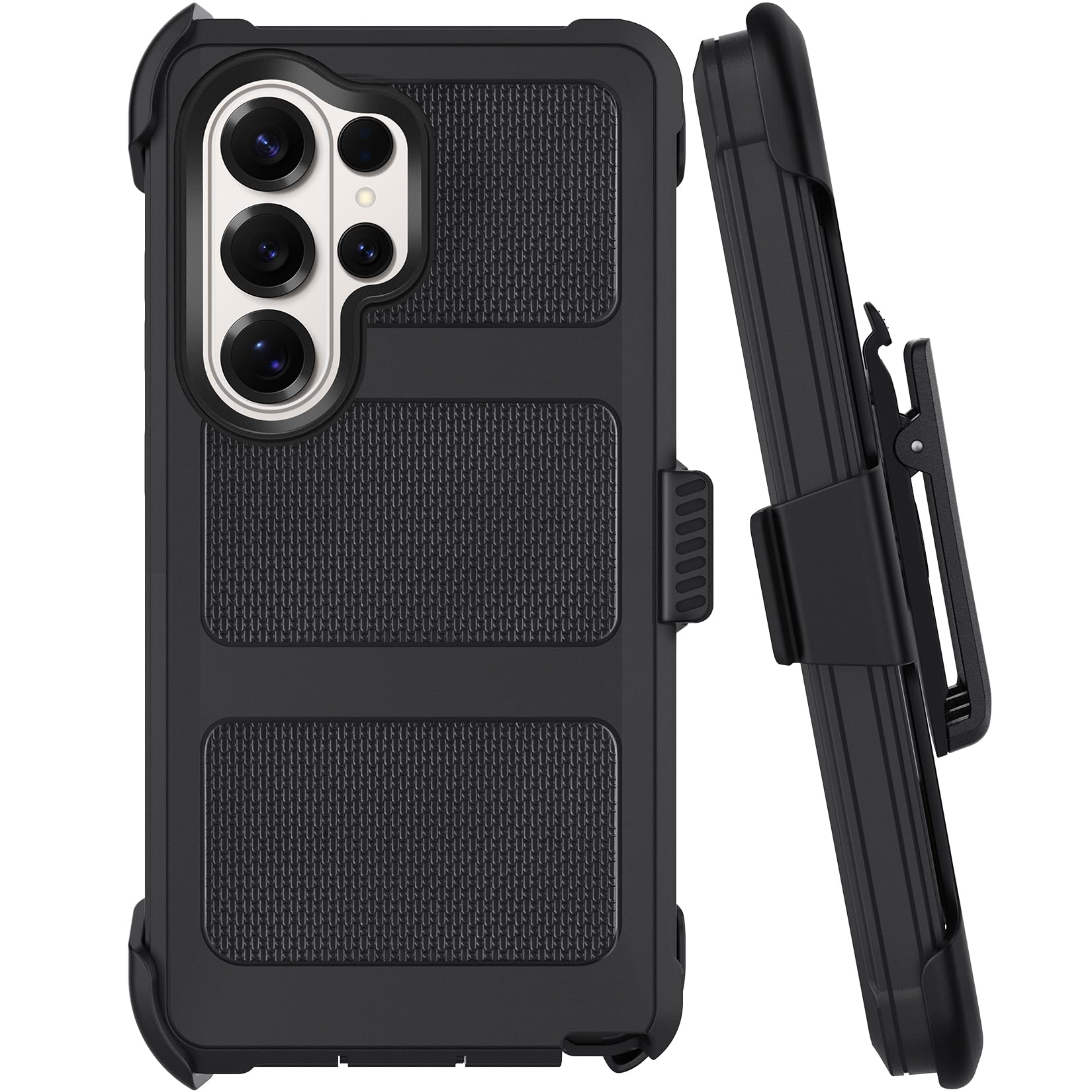 SOGCASE Belt Clip Case for Samsung Galaxy S26 Ultra Holster with 360° Rotating Stand Defender Cover Heavy Duty Protection Anti-Drop Shockproof, Black