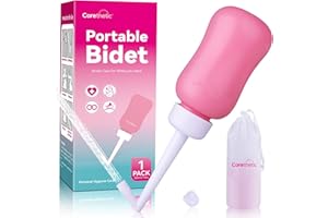 Carethetic Peri Bottle for Women - Portable Bidet for Postpartum Care, 12oz Upside-Down Design with Travel Bag