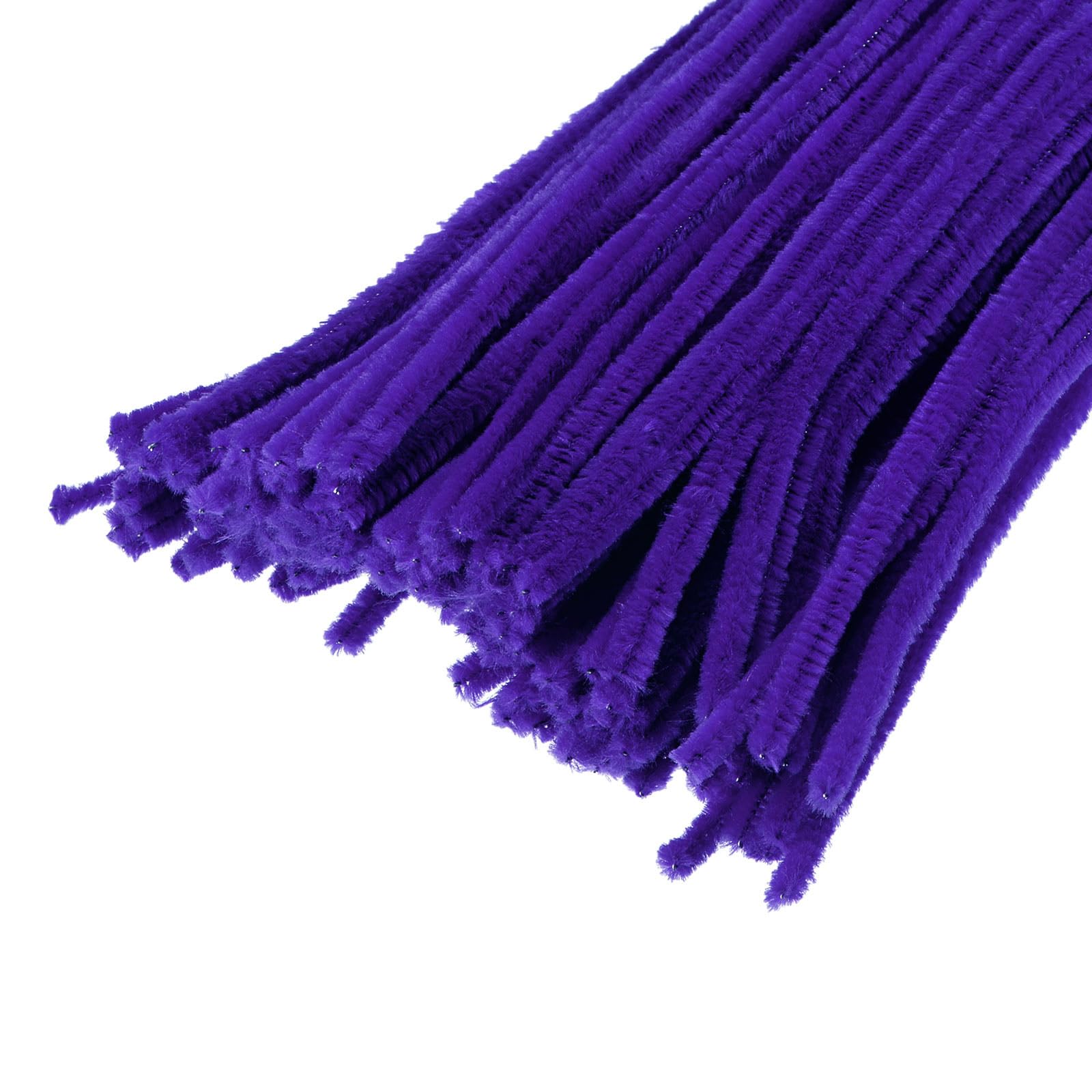 YOKIVE 100 Pcs Pipe Cleaners, Chenille Stems Decoration, Great for DIY Art Craft Supplies (6mm 12 Inch Violet)