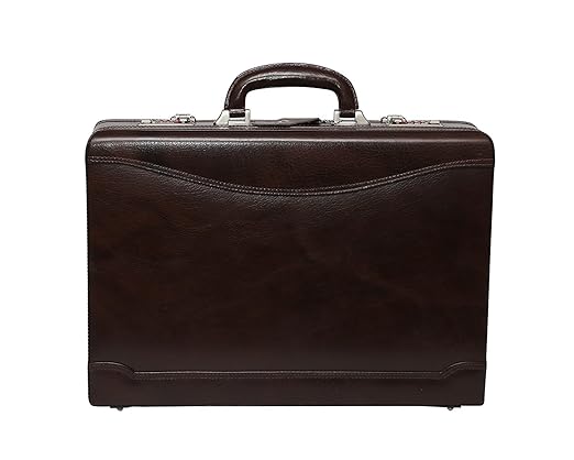 Hyatt Genuine Leather Expandable Briefcase Office Bag.