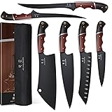 DRGSKL Kitchen Knife Set with Bag - 6 PCS Chef