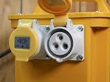 Faithfull Site Transformer 3.3 kVA 240V to 2x110V 16A IP44 Case Twin Outlet view 3