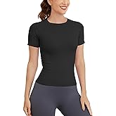 MathCat Short Sleeve Workout Tops for Women, Seamless Women's Compression Shirt, Yoga Running Athletic Shirts Soft Gym Tops