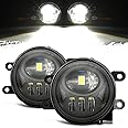 Partsam 12V LED Fog Lights Assembly Kit 54W 5000LM Compatible with Tacoma 2016-2022 4Runner 2014-2022 Tundra 2014-2019 Bumper Driving Lamp Aluminum Housing Black DOT Approved 2pcs