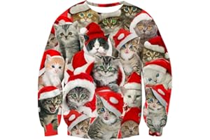 Ahegao Unisex Ugly Christmas Sweater 3D Printed Funny Graphic Pullover Sweatshirts for Party