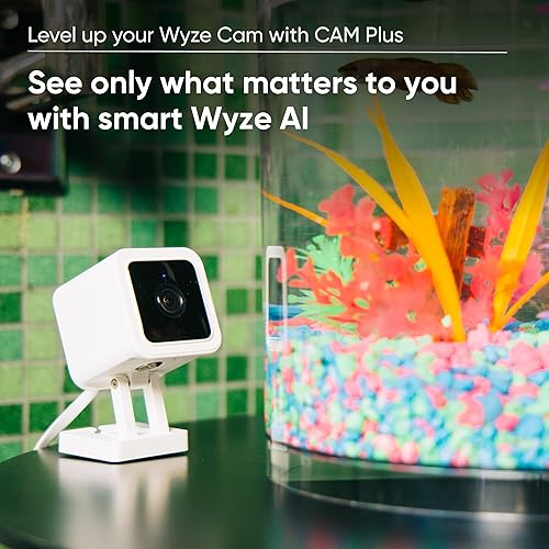 WyzeCam v3 Indoor Outdoor Plug-in Smart Security Camera, AI Motion