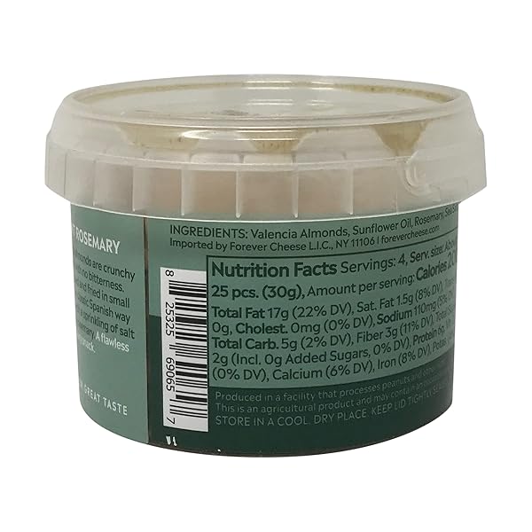 MITICA VALENCIA ALMONDS WITH ROSEMARY PREPACKED, 4 OZ