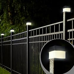 Hicarer 12 Pack Solar Fence Post Cap Lights 2in x