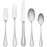 Lenox Chelse Muse 65-Piece 18/10 Silverware Set for 12, Flatware | silver, dishwasher safe | includes serving spoons and utensil set | heavy duty, cutlery set for kitchen and dining