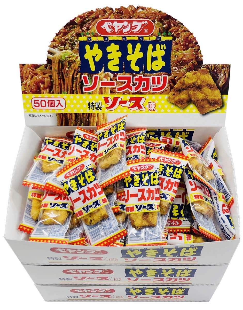 リアライズプラニング ペヤングソースカツスナック 50袋入り×3箱商品画像
