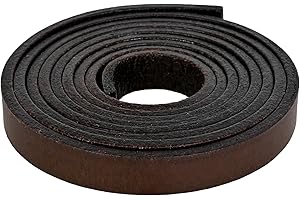 GENIQUE Leather Strap 1/2 Inch Wide, Full Grain Leather Strips for Crafts, 3mm Thick, 60 Inches