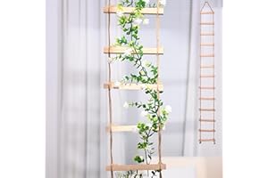 YOHSNOR Sturdy Climbing Plants Trellis - Natural Wood Ladder Design for Indoor & Outdoor Use, Easy Installation, Reliable Support for Vines & Climbers, Modern Home Decor, Durable Plant Support System